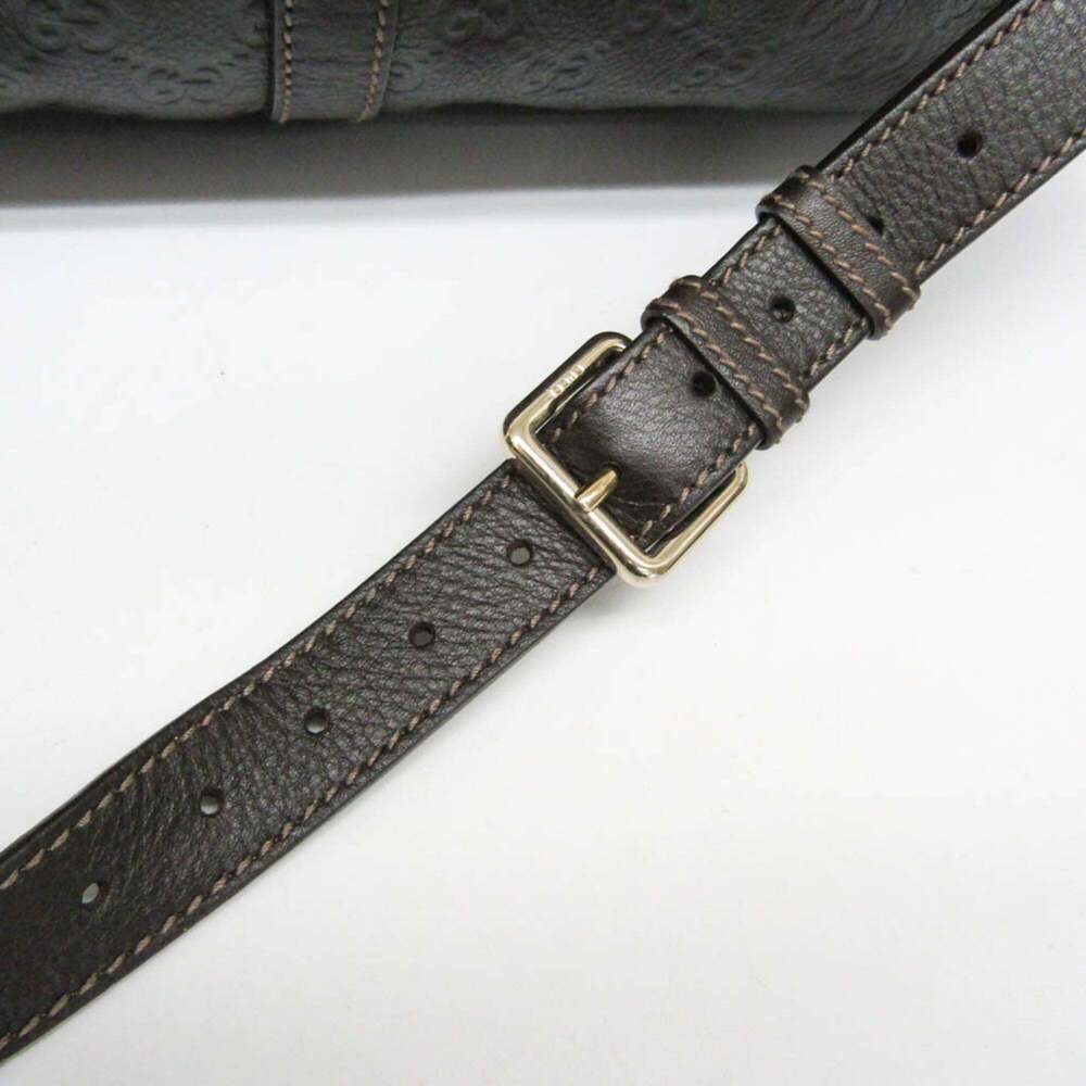 GUCCI Brown Leather Boston Bag - Picture 11 of 15